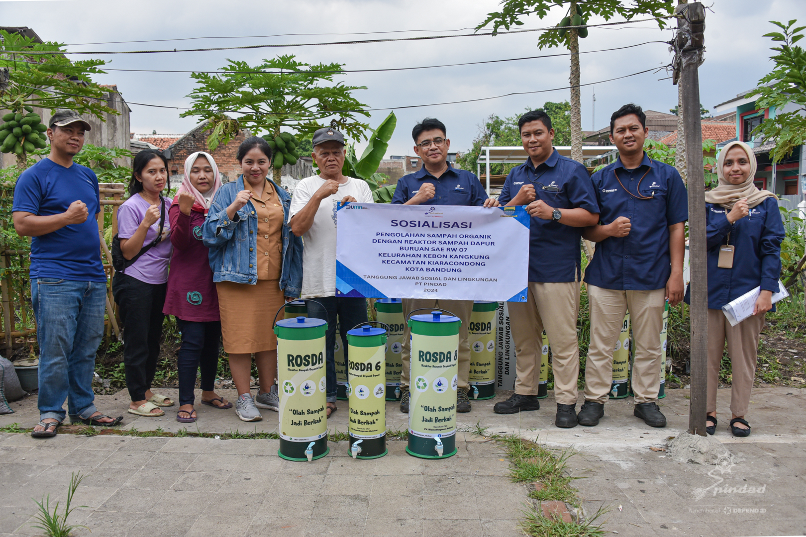 TJSL Pindad Laksanakan Penyerahan Bantuan dan Sosialisasi Pengolahan Sampah Organik