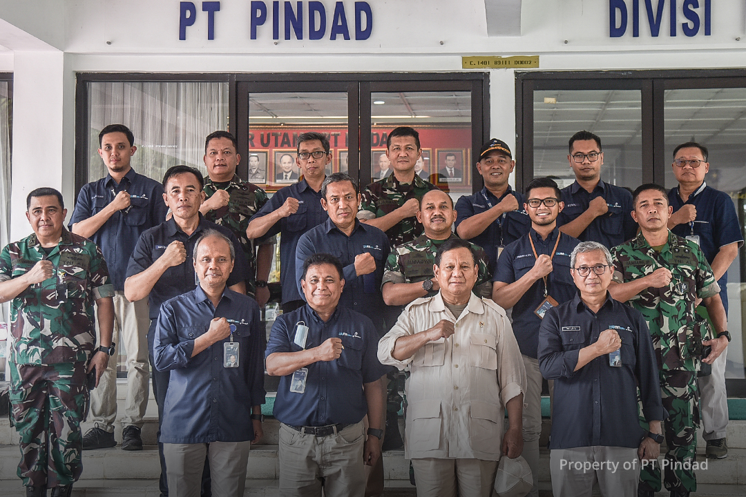 Menhan RI Prabowo Subianto Tinjau Fasilitas Produksi Munisi PT Pindad